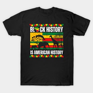 Black History Is American History Pride Melanin Men Women T-Shirt